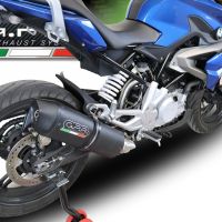 Pot echappement compatible avec Bmw G 310 R 2022-2024, Furore Evo4 Nero, Pot échappement complet, non légal pour les pays de l'UE, avec db killer amovible 