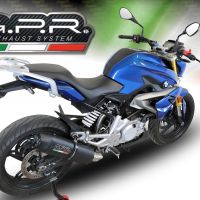 Pot echappement compatible avec Bmw G 310 R 2022-2024, Furore Evo4 Nero, Pot échappement complet, non légal pour les pays de l'UE, avec db killer amovible 