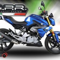GPR exhaust compatible with  Bmw G310R 2017-2021, M3 Black Titanium, Full system exhaust including removable db killer and catalyst, EPA-compliant 