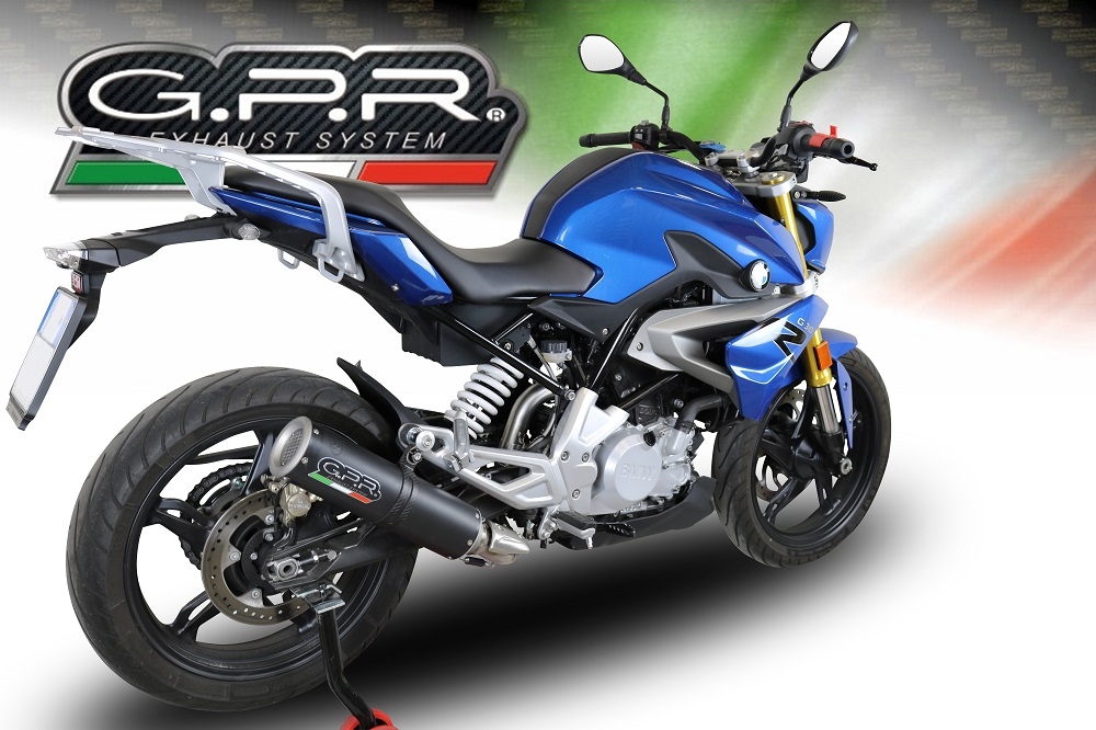 GPR exhaust compatible with  Bmw G310R 2017-2021, M3 Black Titanium, Full system exhaust including removable db killer and catalyst, EPA-compliant 