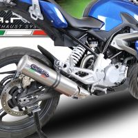 Pot echappement compatible avec Bmw G 310 R 2017-2021, M3 Inox , Pot échappement complet, non légal pour les pays de l'UE, avec db killer amovible 