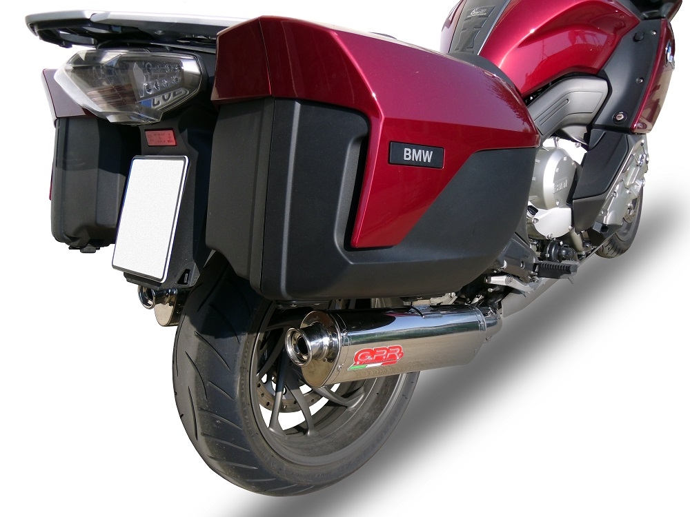 Pot echappement compatible avec Bmw K 1600 Gt 2010-2016, Trioval, Paire de pot d'échappement homologuées, livrées avec db killer amovible et raccords spécifiques 