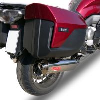 Pot echappement compatible avec Bmw K 1600 Gt 2010-2016, Trioval, Paire de pot d'échappement homologuées, livrées avec db killer amovible et raccords spécifiques 