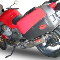 Pot echappement compatible avec Moto Guzzi Norge 850 2006-2011, Trioval, Échappement légal, homologué,silencieux avec db killer amovible et tuyau de liaison spécifique 