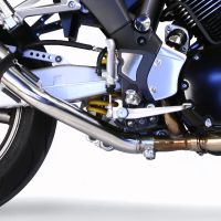 Pot echappement compatible avec Yamaha Bt Bulldog 1100 2002-2007, Ghisa , Paire de pot d'échappement homologuées, livrées avec db killer amovible et raccords spécifiques 