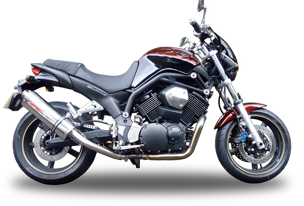 Pot echappement compatible avec Yamaha Bt Bulldog 1100 2002-2007, Trioval, Paire de pot d'échappement homologuées, livrées avec db killer amovible et raccords spécifiques 