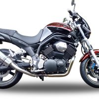 Pot echappement compatible avec Yamaha Bt Bulldog 1100 2002-2007, Trioval, Paire de pot d'échappement homologuées, livrées avec db killer amovible et raccords spécifiques 
