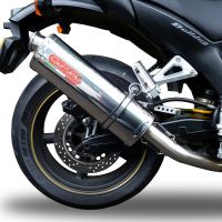 Pot echappement compatible avec Yamaha Bt Bulldog 1100 2002-2007, Trioval, Paire de pot d'échappement homologuées, livrées avec db killer amovible et raccords spécifiques 