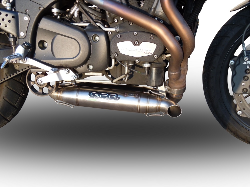 Pot echappement compatible avec Buell Xb 12 2003-2007, Deeptone Inox, Paire de pot d'échappement homologuées, livrées avec db killer amovible et raccords spécifiques 