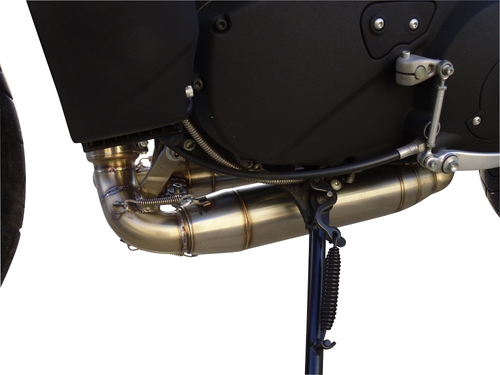 Pot echappement compatible avec Buell Xb 12 2003-2007, Deeptone Inox, Paire de pot d'échappement homologuées, livrées avec db killer amovible et raccords spécifiques 