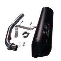 Pot echappement compatible avec Honda Dylan 150 2000-2006, Furore Nero, Homologué et légal, système d'échappement complet, avec db killer amovible 