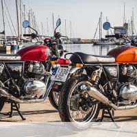 Pot echappement compatible avec Triumph Bonneville Thruxton 1200 2016-2019, Ultracone Inox Cafè Racer, Silencieux Homologué Universel,avec db killer amovible sans Tube de liaison 