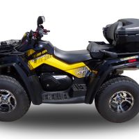 Pot echappement compatible avec Can Am Outlander 800 R short chassis 2013-2015, Deeptone Atv, Échappement légal, homologué,silencieux avec db killer amovible et tuyau de liaison spécifique 