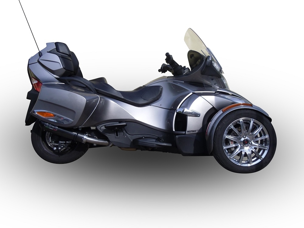 GPR exhaust compatible with  Can Am Spyder 1000 St - Sts 2013-2016, New Grand Prix Evo Poppy, Slip-on exhaust including removable db killer and link pipe, not EPA-compliant 