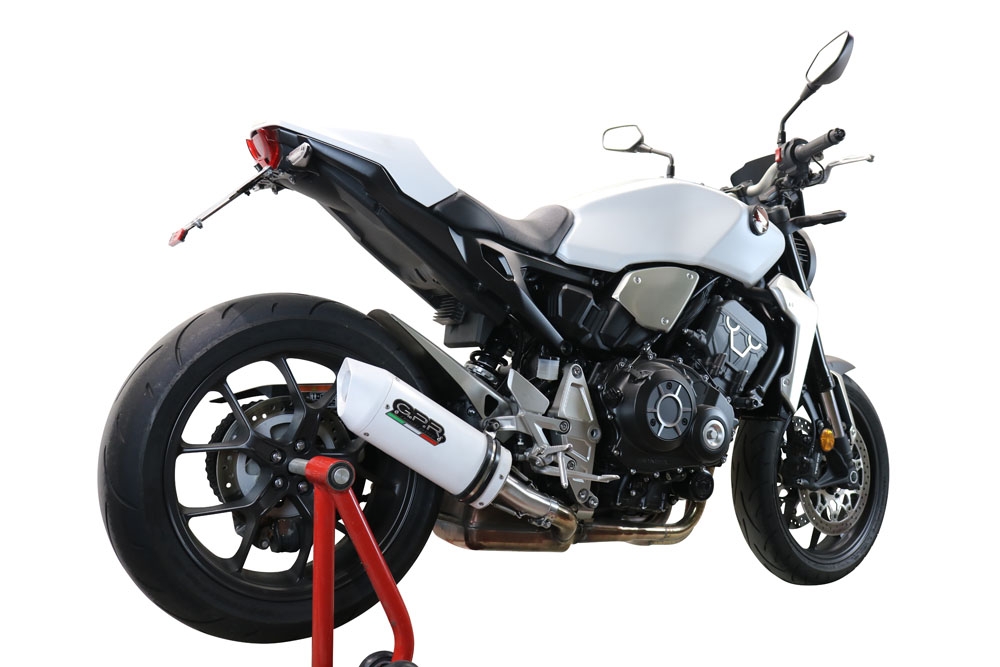 Pot echappement compatible avec Honda Cb 1000 R 2021-2024, Albus Evo4, Échappement légal, homologué,silencieux avec db killer amovible et tuyau de liaison spécifique 