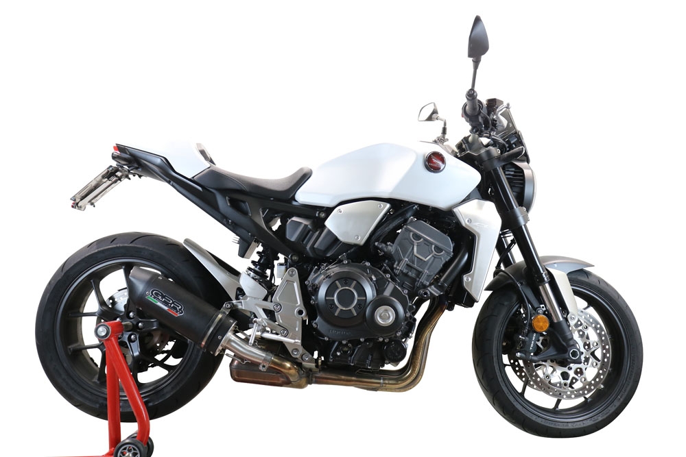 Pot echappement compatible avec Honda Cb 1000 R 2021-2024, Furore Evo4 Nero, Échappement légal, homologué,silencieux avec db killer amovible et tuyau de liaison spécifique 
