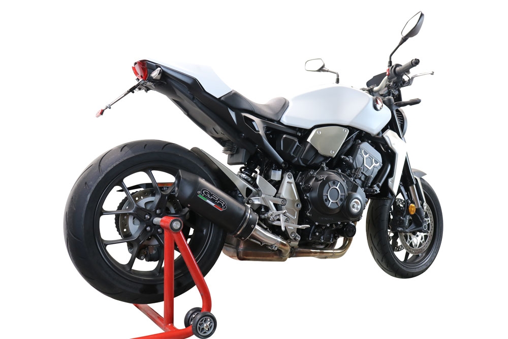 Pot echappement compatible avec Honda Cb 1000 R 2021-2024, Furore Evo4 Nero, Échappement légal, homologué,silencieux avec db killer amovible et tuyau de liaison spécifique 
