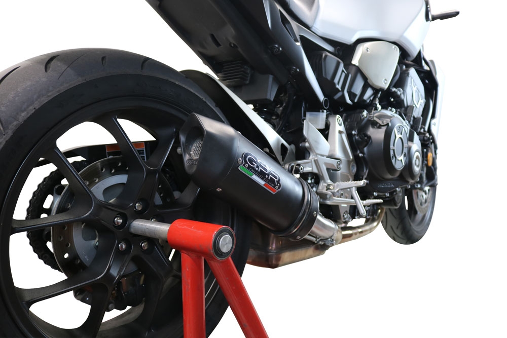 Pot echappement compatible avec Honda Cb 1000 R 2021-2024, Furore Evo4 Nero, Échappement légal, homologué,silencieux avec db killer amovible et tuyau de liaison spécifique 