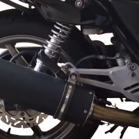 Pot echappement compatible avec Honda Cb 500 - S 1993-2005, Furore Poppy, Échappement légal, homologué,silencieux avec db killer amovible et tuyau de liaison spécifique 