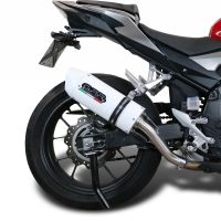 Pot echappement compatible avec Honda Cb 400 X 2013-2015, Albus Ceramic, Échappement légal, homologué,silencieux avec db killer amovible et tuyau de liaison spécifique 