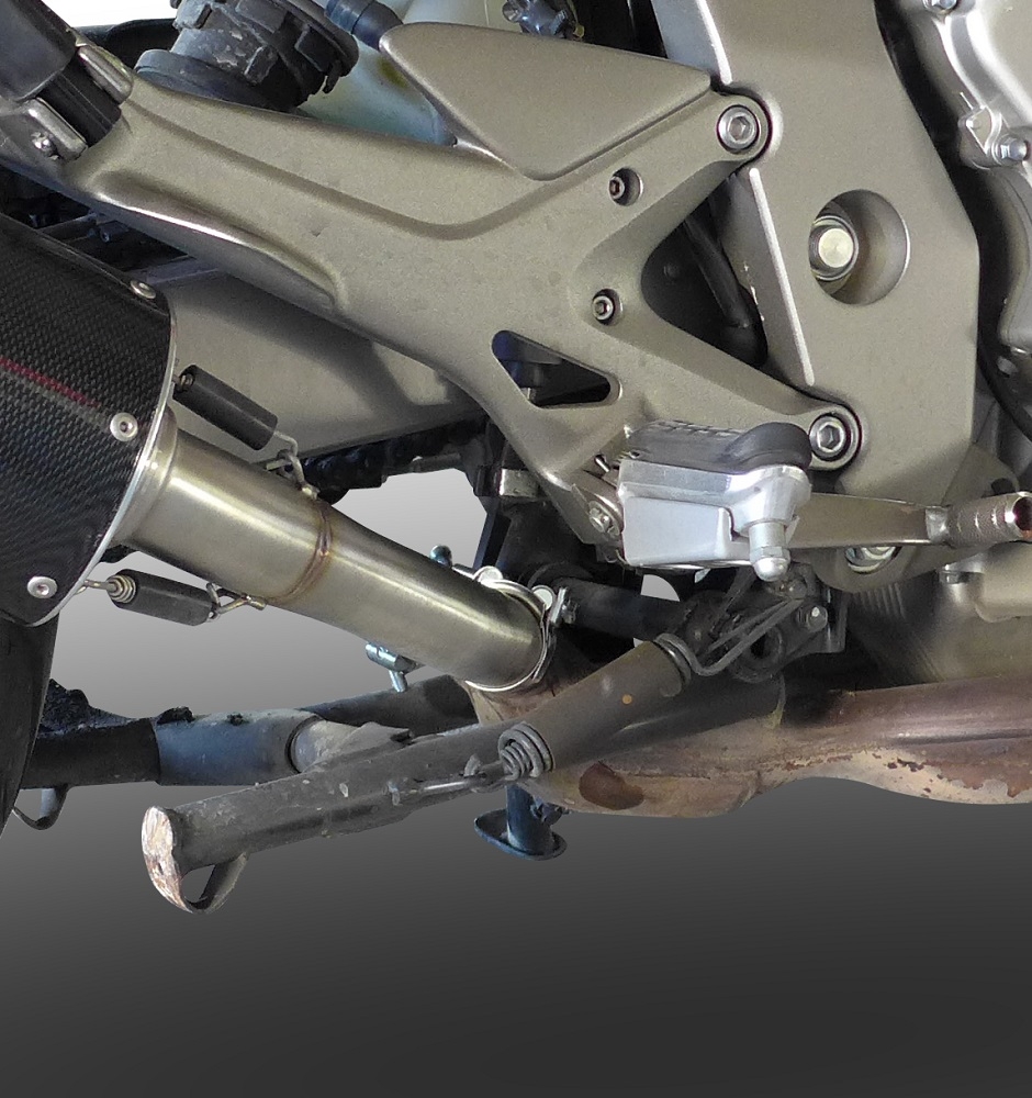 Pot echappement compatible avec Honda Cbf 1000 - ST 2006-2009, Satinox , Paire de pot d'échappement homologuées, livrées avec db killer amovible et raccords spécifiques 