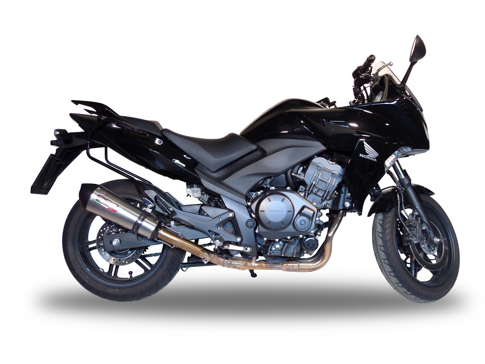 GPR pot echappement compatible avec  Honda Cbf 1000 - ST  2010-2016, New Grand Prix Evo Titanium, Échappement légal, homologué,silencieux avec db killer amovible et tuyau de liaison spécifique 