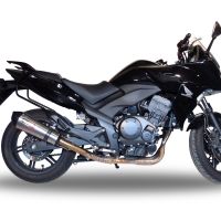 GPR pot echappement compatible avec  Honda Cbf 1000 - ST  2010-2016, New Grand Prix Evo Titanium, Échappement légal, homologué,silencieux avec db killer amovible et tuyau de liaison spécifique 
