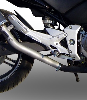 Pot echappement compatible avec Honda Cbf 500 2004-2007, Furore Poppy, Échappement légal, homologué,silencieux avec db killer amovible et tuyau de liaison spécifique 