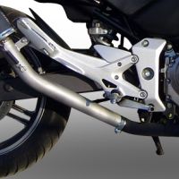 Pot echappement compatible avec Honda Cbf 500 2004-2007, Furore Poppy, Échappement légal, homologué,silencieux avec db killer amovible et tuyau de liaison spécifique 