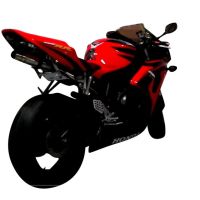Pot echappement compatible avec Honda Cbr 1000 Rr 2004-2007, Deeptone Inox, Pot échappement racing, avec les tuyaux de liaison, article sans homologation 
