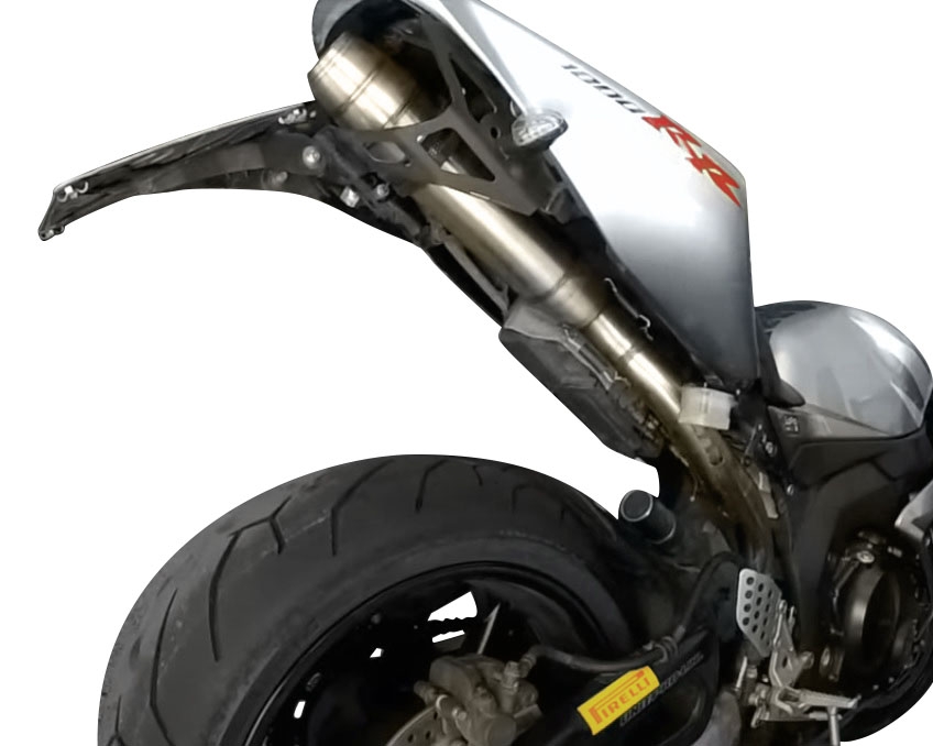 Pot echappement compatible avec Honda Cbr 1000 Rr 2004-2007, Deeptone Inox, Pot échappement racing, avec les tuyaux de liaison, article sans homologation 