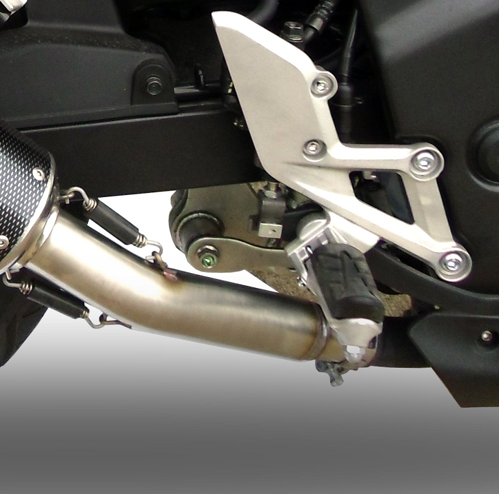 Pot echappement compatible avec Honda Cbr 250 R 2010-2014, Powercone Evo, Échappement légal, homologué,silencieux avec db killer amovible et tuyau de liaison spécifique 