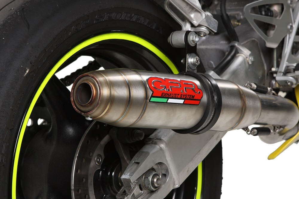 Pot echappement compatible avec Honda Cbr 600 F - Sport 2001-2007, Deeptone Inox, Échappement légal, homologué,silencieux avec db killer amovible et tuyau de liaison spécifique 