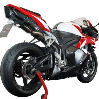 Pot echappement compatible avec Honda Cbr 600 Rr 2007-2018, Tiburon Poppy, Échappement légal, homologué,silencieux avec db killer amovible et tuyau de liaison spécifique 