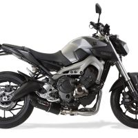 Pot echappement compatible avec Yamaha Mt-09 2017-2020, Furore Evo4 Nero, Pot échappement complet, non légal pour les pays de l'UE, avec db killer amovible 
