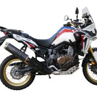 Pot echappement compatible avec Honda Crf 1000 L Africa Twin 2018-2020, Dual Poppy, Échappement légal, homologué,silencieux avec db killer amovible et tuyau de liaison spécifique 