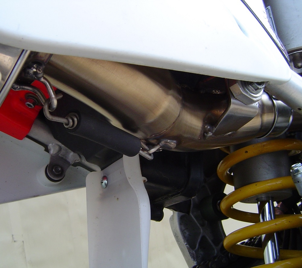 Pot echappement compatible avec Honda Crf 250 R 2003-2005, Albus Ceramic, Homologué et légal, système d'échappement complet, avec db killer amovible 