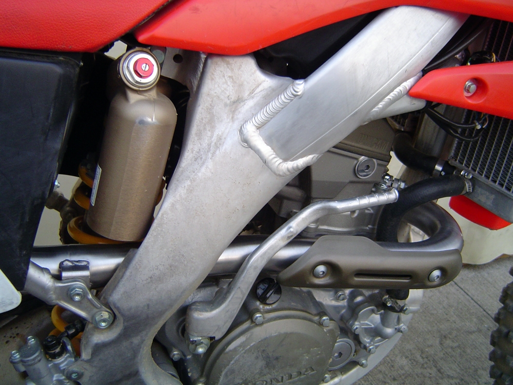 Pot echappement compatible avec Honda Crf 250 R 2006-2009, Albus Ceramic, Homologué et légal, système d'échappement complet, avec db killer amovible 