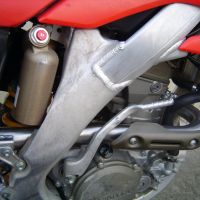 Pot echappement compatible avec Honda Crf 250 R 2006-2009, Albus Ceramic, Homologué et légal, système d'échappement complet, avec db killer amovible 