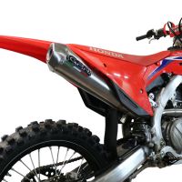 Pot echappement compatible avec Honda Crf 450 R-RX 2021-2025, Pentacross Inox, Pot d'échappement complet racing, compris de collecteur et db killer amovible, sans homologation 