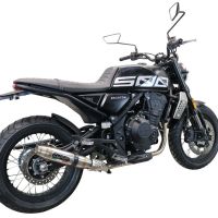 Pot echappement compatible avec Brixton CroSsfire 500 X 2022-2023, Deeptone Inox, Échappement légal, homologué,silencieux avec db killer amovible et tuyau de liaison spécifique 