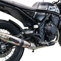 Pot echappement compatible avec Brixton CroSsfire 500 X 2022-2023, Deeptone Inox, Échappement légal, homologué,silencieux avec db killer amovible et tuyau de liaison spécifique 