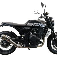 Pot echappement compatible avec Brixton CroSsfire 500 X 2022-2023, Powercone Evo, Échappement légal, homologué,silencieux avec db killer amovible et tuyau de liaison spécifique 