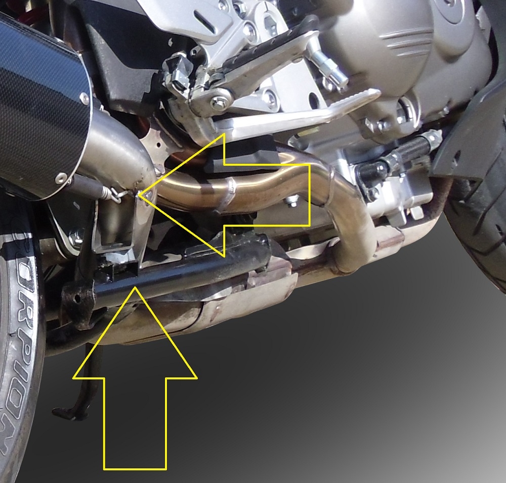 Pot echappement compatible avec Honda Vfr 800 X Crossrunner 800 2011-2014, Albus Ceramic, Échappement légal, homologué,silencieux avec db killer amovible et tuyau de liaison spécifique 