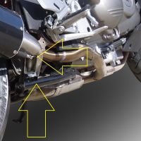 Pot echappement compatible avec Honda Vfr 800 X Crossrunner 800 2011-2014, Albus Ceramic, Échappement légal, homologué,silencieux avec db killer amovible et tuyau de liaison spécifique 