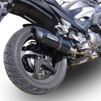 Pot echappement compatible avec Honda Crossrunner 800 Vfr 800 X 2011-2014, Furore Nero, Échappement légal, homologué,silencieux avec db killer amovible et tuyau de liaison spécifique 