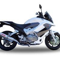 Pot echappement compatible avec Honda Vfr 800 X Crossrunner 800 2011-2014, Trioval, Échappement légal, homologué,silencieux avec db killer amovible et tuyau de liaison spécifique 