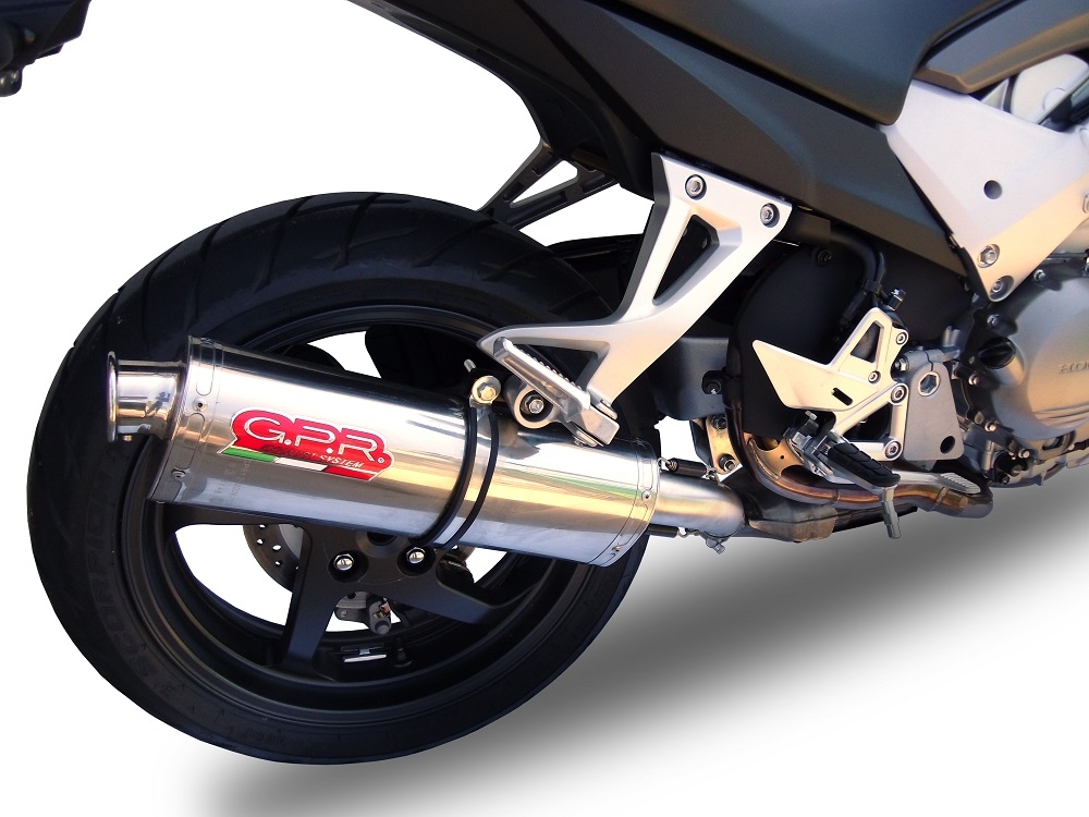 Pot echappement compatible avec Honda Vfr 800 X Crossrunner 800 2011-2014, Trioval, Échappement légal, homologué,silencieux avec db killer amovible et tuyau de liaison spécifique 