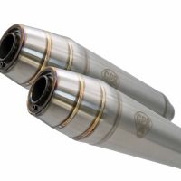 Pot echappement compatible avec Cafè Racer Cafè Racer 1980-2021, Deeptone Inox Cafè Racer, Silencieux racing à adapter au collecteur d'origine, livré avec db killer amovible 