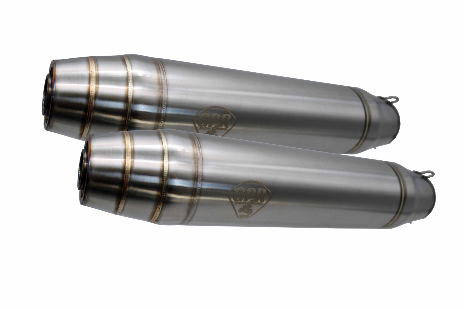 Pot echappement compatible avec Cafè Racer Cafè Racer 1980-2021, Deeptone Inox Cafè Racer, Silencieux racing à adapter au collecteur d'origine, livré avec db killer amovible 
